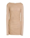 Patrizia Pepe Woman Top Beige Size 2 Polyester, Elastane