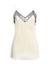 Patrizia Pepe Woman Top Beige Size 8 Viscose, Cotton, Polyamide