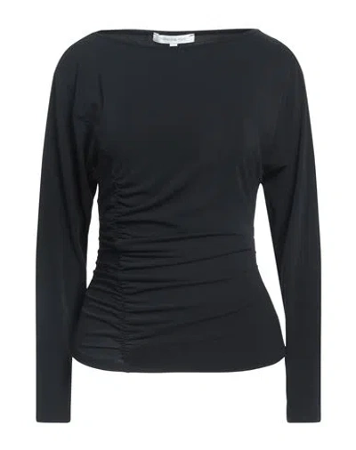 Patrizia Pepe Woman Top Black Size 2 Acetate, Polyamide, Elastane