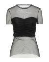Patrizia Pepe Woman Top Black Size 3 Polyamide, Elastane In Black