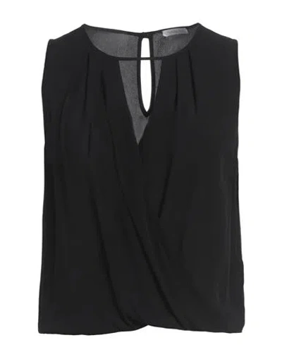 Patrizia Pepe Woman Top Black Size 4 Viscose
