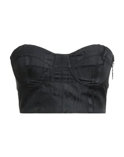 Patrizia Pepe Woman Top Black Size 6 Polyester
