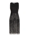 Patrizia Pepe Woman Top Black Size 8 Polyester, Elastane, Acetate In Multi