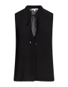 Patrizia Pepe Woman Top Black Size 8 Viscose In Black