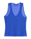 Patrizia Pepe Woman Top Blue Size 4 Polyester