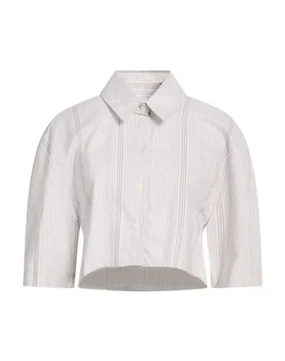 Patrizia Pepe Woman Top Blue Size 6 Cotton In White