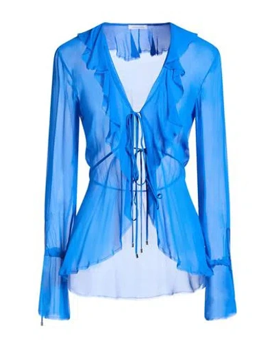 Patrizia Pepe Woman Top Blue Size 8 Viscose