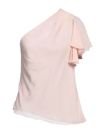 Patrizia Pepe Woman Top Blush Size 8 Viscose In Pink
