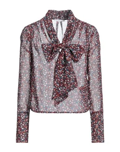 Patrizia Pepe Woman Blouse Burgundy Size 8 Polyester In Red