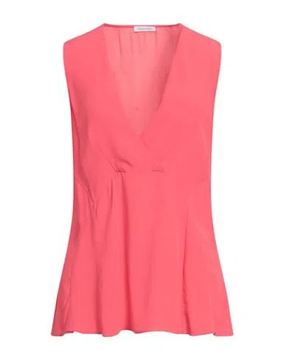 Patrizia Pepe Woman Top Coral Size 8 Viscose In Red