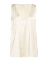 Patrizia Pepe Woman Top Cream Size 10 Viscose, Polyamide, Elastane In White