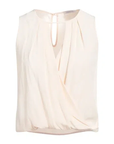 Patrizia Pepe Woman Top Cream Size 10 Viscose In White