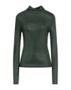 Patrizia Pepe Woman Top Dark Green Size 2 Viscose, Elastane, Glass In Green