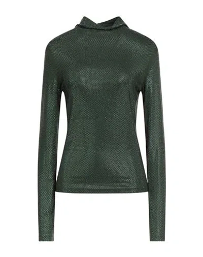 Patrizia Pepe Woman Top Dark Green Size 2 Viscose, Elastane, Glass