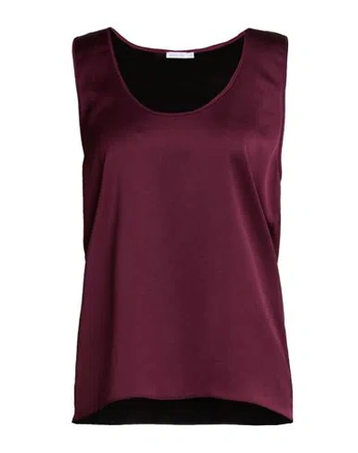 Patrizia Pepe Woman Top Garnet Size 10 Polyester In Black