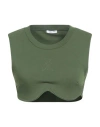 Patrizia Pepe Woman Top Green Size 1 Polyester, Cotton In Green