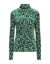 Patrizia Pepe Woman Top Green Size 3 Polyester, Elastane In Green