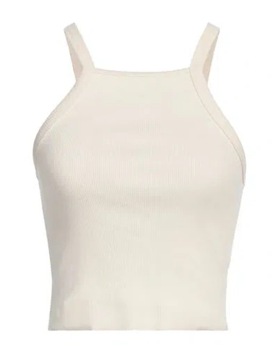 Patrizia Pepe Woman Top Ivory Size 2 Cotton, Elastane