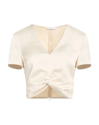 Patrizia Pepe Woman Top Ivory Size 4 Polyester In Neutral