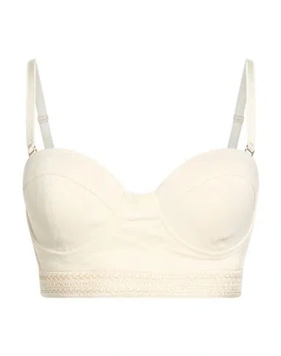 Patrizia Pepe Woman Top Ivory Size 8 Linen, Polyamide In Neutral