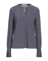 Patrizia Pepe Woman Top Lead Size 10 Viscose In Grey