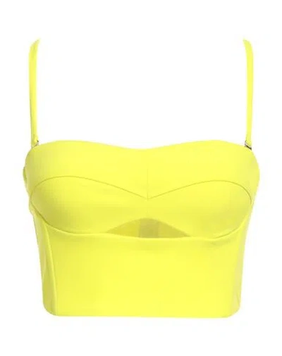 Patrizia Pepe Woman Top Lime Green Size 8 Polyester, Elastane