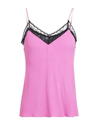 Patrizia Pepe Woman Top Magenta Size 6 Viscose, Cotton, Polyamide