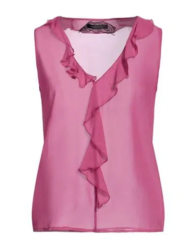 Patrizia Pepe Woman Top Mauve Size 6 Silk In Purple
