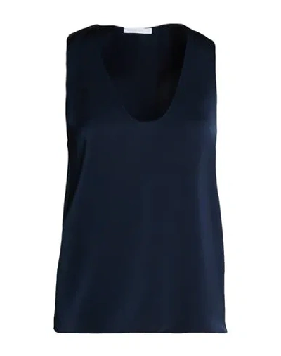 Patrizia Pepe Woman Top Navy Size 4 Polyester In Blue