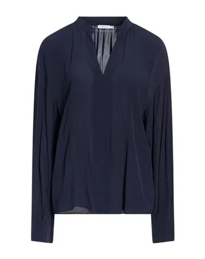 Patrizia Pepe Woman Top Navy Size 8 Viscose In Blue