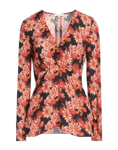 Patrizia Pepe Woman Blouse Orange Size 10 Viscose