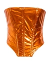 Patrizia Pepe Woman Top Orange Size 8 Polyurethane