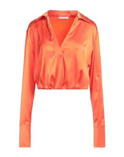 Patrizia Pepe Woman Top Orange Size 8 Viscose, Polyamide, Elastane