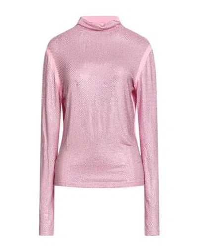 Patrizia Pepe Woman Top Pink Size 2 Viscose, Elastane, Glass In Pink