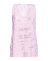 Patrizia Pepe Woman Top Pink Size 8 Polyester, Glass In Pink