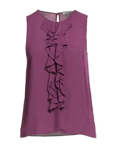 Patrizia Pepe Woman Top Plum Size 6 Viscose In Purple