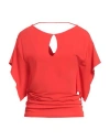 Patrizia Pepe Woman Top Red Size 1 Acetate, Polyamide, Elastane In Red