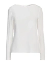 Patrizia Pepe Woman Top White Size 4 Viscose In White