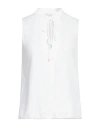 Patrizia Pepe Woman Top White Size 4 Viscose