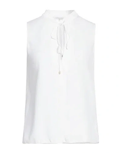 Patrizia Pepe Woman Top White Size 4 Viscose In White