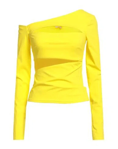 Patrizia Pepe Woman Top Yellow Size 0 Polyamide, Elastane In Yellow