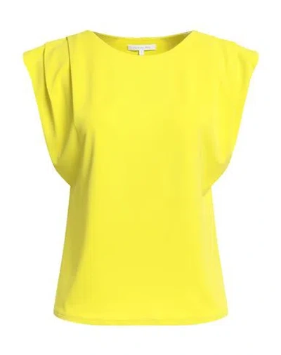 Patrizia Pepe Woman Top Yellow Size 1 Acetate, Polyamide, Elastane