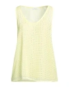 Patrizia Pepe Woman Top Yellow Size 6 Polyester, Glass