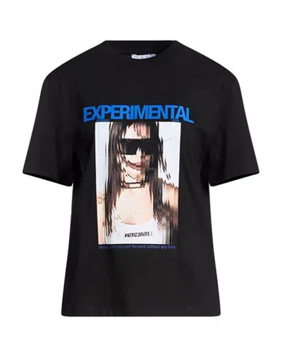 Patrizia Pepe Woman T-shirt Black Size 0 Cotton