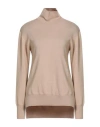 Patrizia Pepe Woman Turtleneck Beige Size 1 Wool