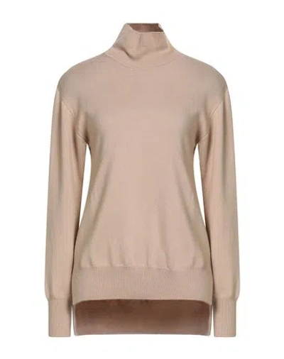 Patrizia Pepe Woman Turtleneck Beige Size 1 Wool