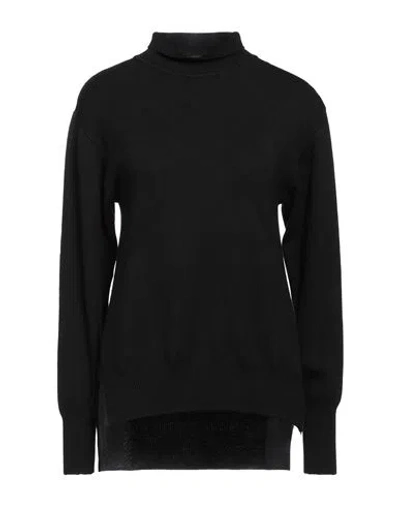 Patrizia Pepe Woman Turtleneck Black Size 1 Wool In Black