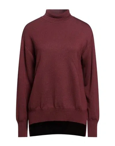 Patrizia Pepe Woman Turtleneck Burgundy Size 1 Wool