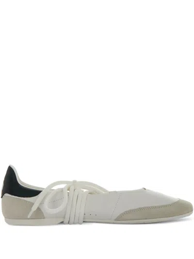 Patrizia Pepe Light And Natural Flat Shoes For Women In White