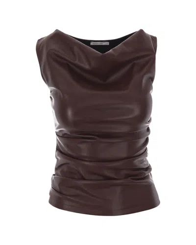 Patrizia Pepe Wood Brown Top